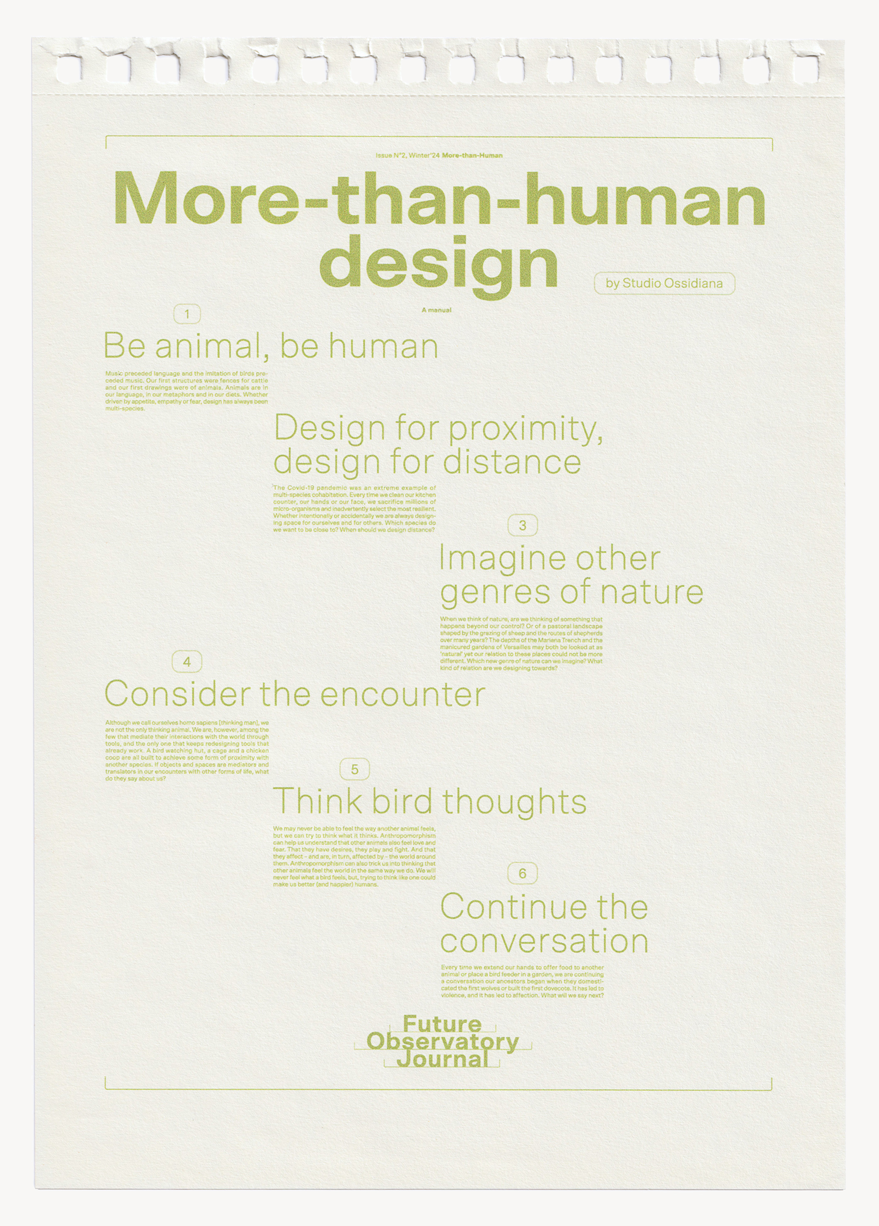 A Manual for More-than-Human Design - Future Observatory Journal